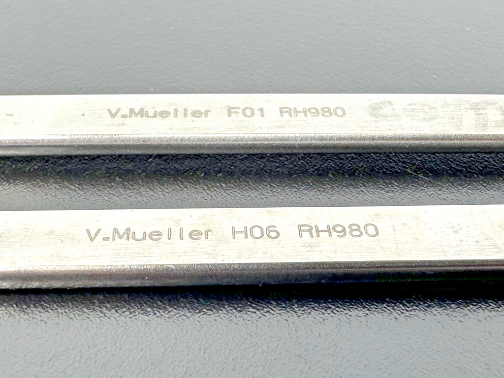 Lot of 2 V. Mueller RH980 Cottle Double Ended Elevator Feeler 9"3