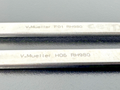 Lot of 2 V. Mueller RH980 Cottle Double Ended Elevator Feeler 9"3