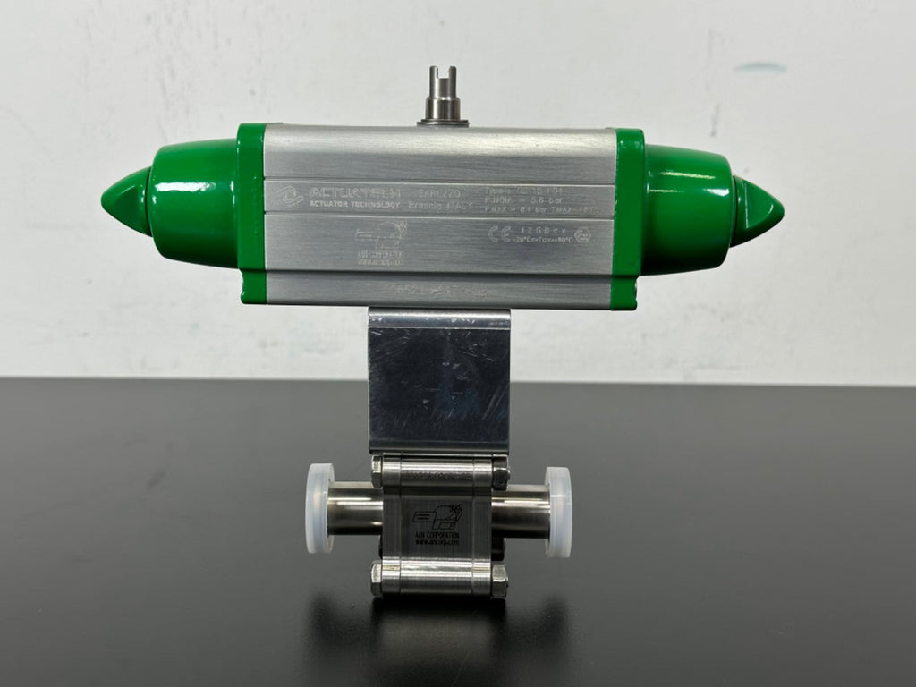 Actuatech GS 15 F04 Pneumatic Actuator w/ A&N Ball Valve B4075 0F16 AS Stainless0