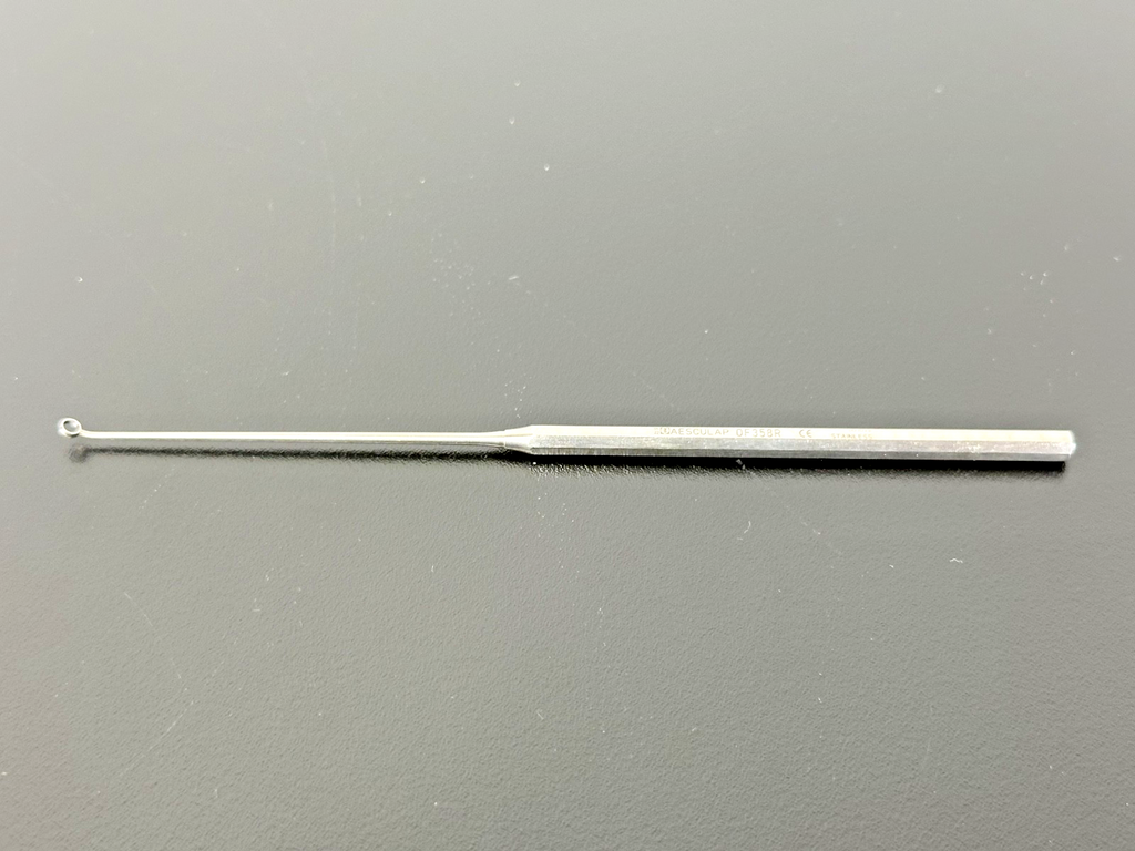 Aesculap OF358R Buck Curved Blunt Curette Fig 2 3mm 6" Stainless0