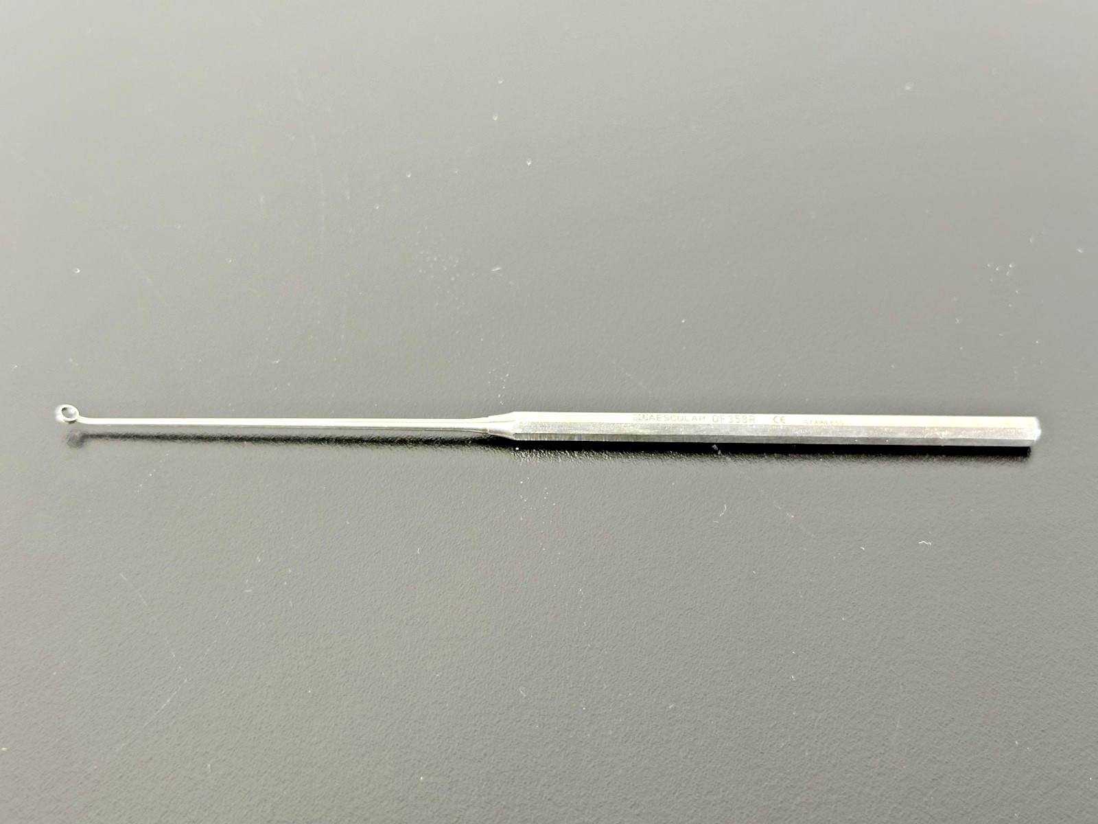 Aesculap OF358R Buck Curved Blunt Curette Fig 2 3mm 6" Stainless0