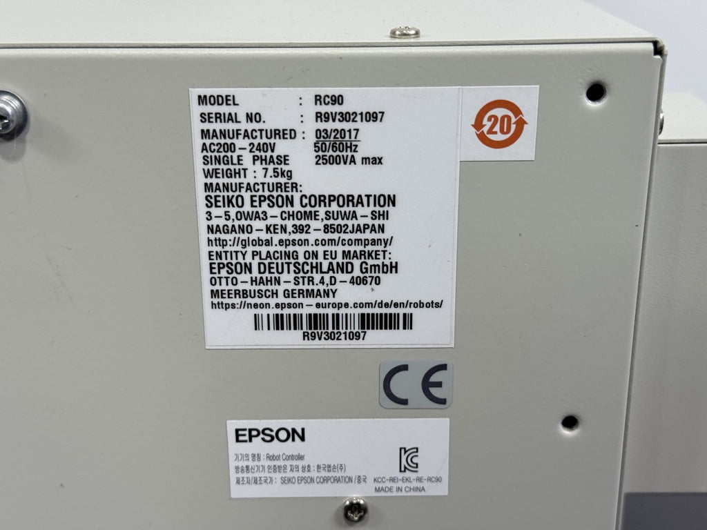 Seiko Epson LS3 401S 4 Axis SCARA Robot w/ RC90 Controller 200–240VAC14