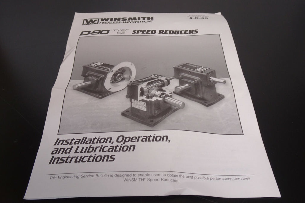 Winsmith Speed Reducer D90 Type SE 926DB 7.5L3