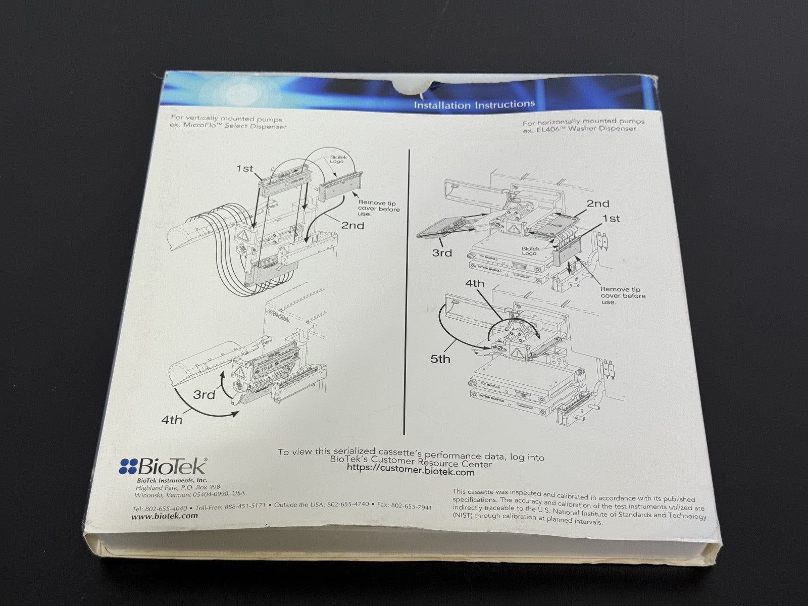 BioTek 10 µL Dispense Cassette 7170014 — 5–2,500 µL Range, Stainless Tip3