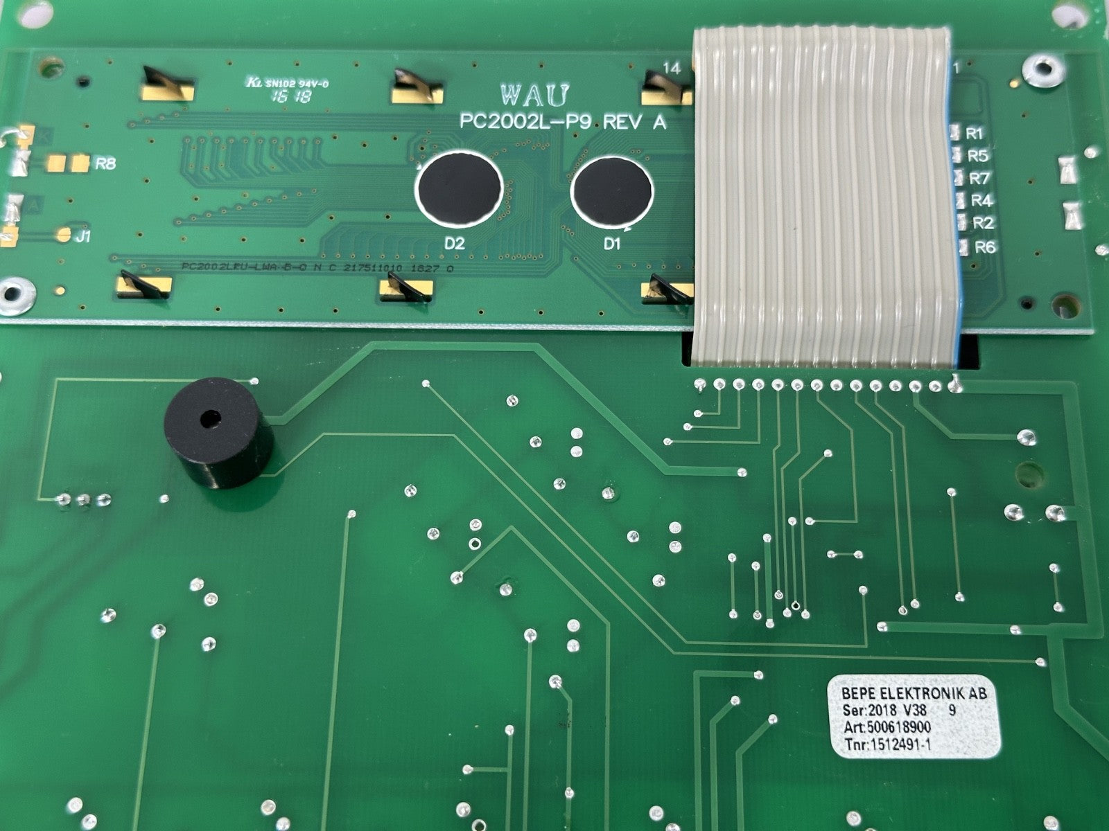 BEPE Elektronik 500618900 WAU PC2002L P9 Rev A Control Display Board NOS3