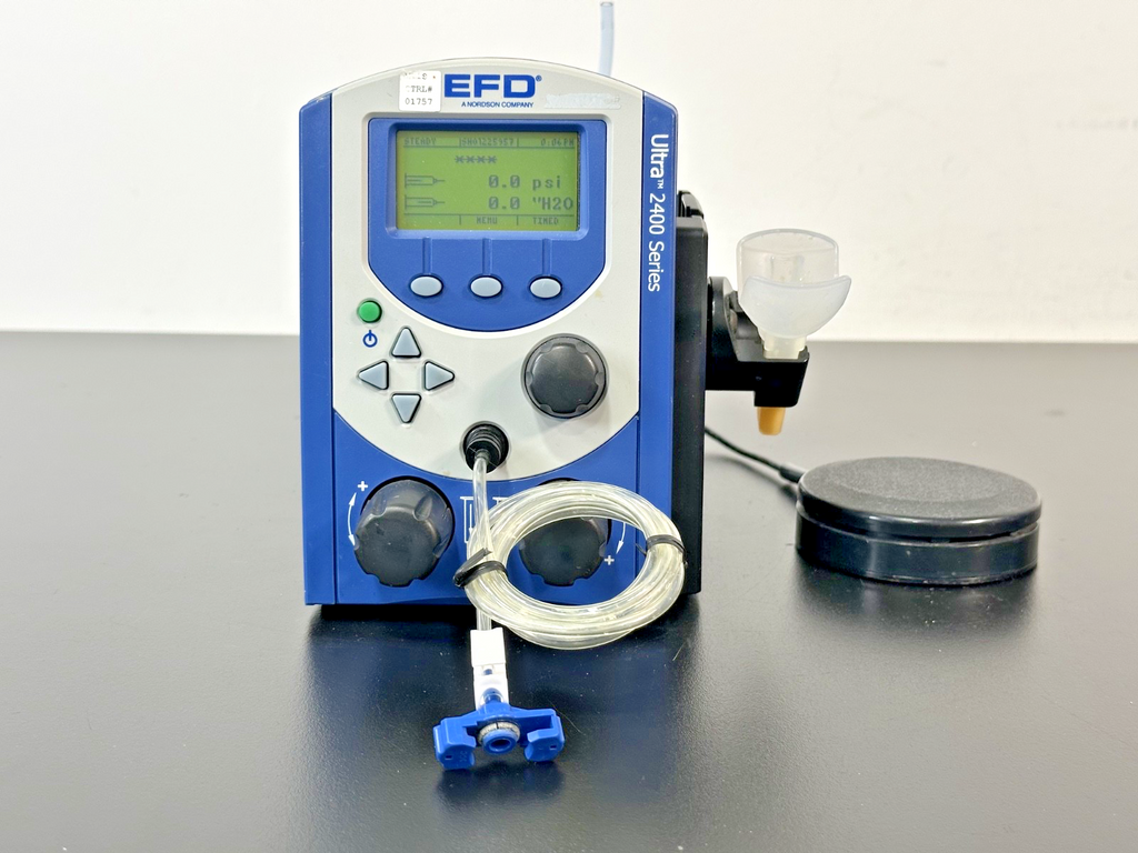 Nordson EFD Ultra 2400 Series Digital Fluid Dispenser w/ Foot Pedal Working0