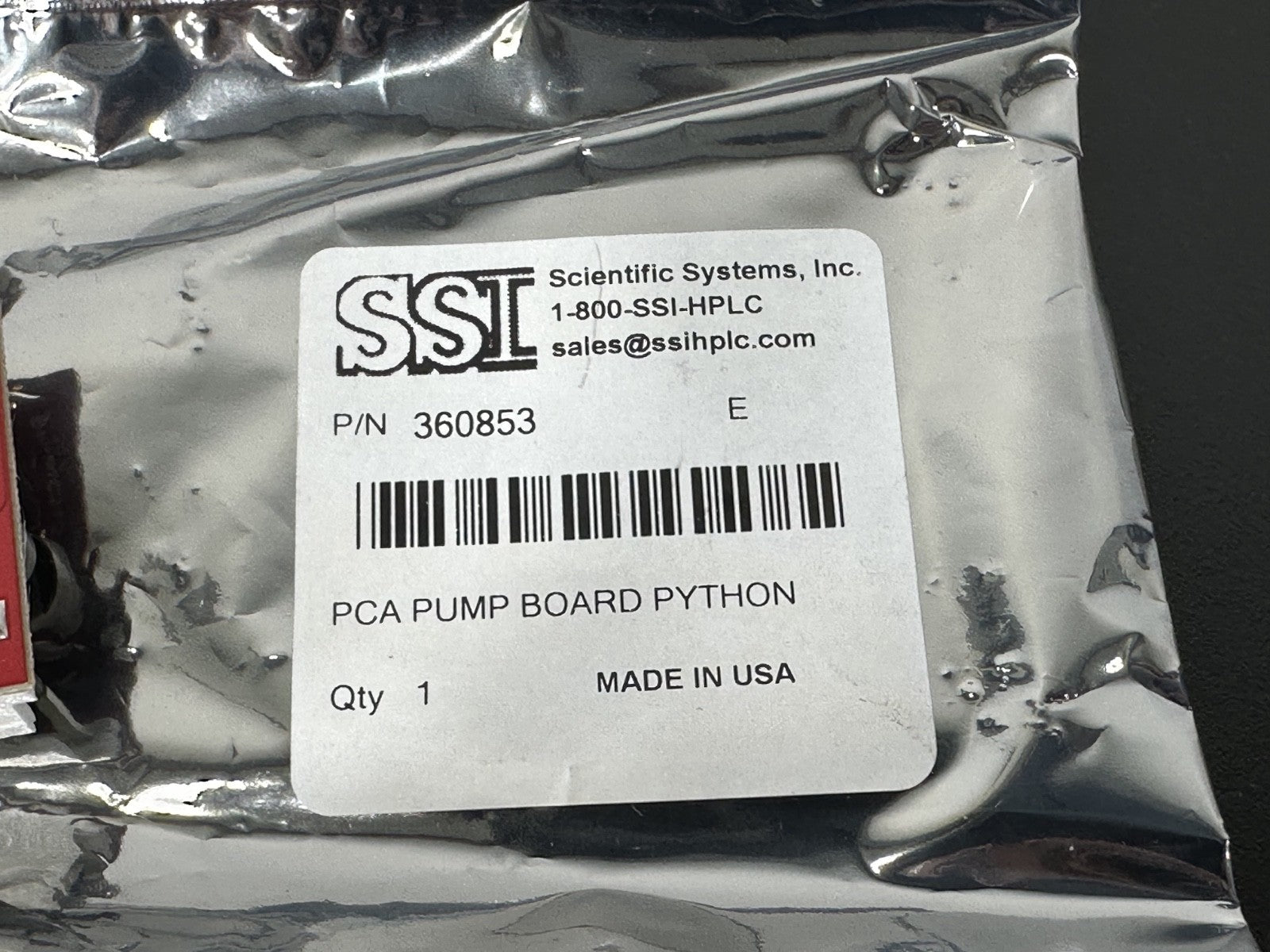 SSI Scientific Systems 360853 PCA Pump Board Python HPLC Control PCB3