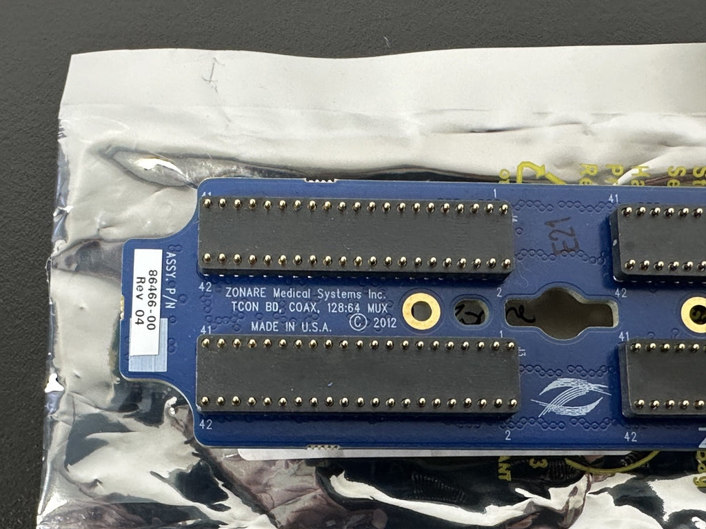 ZONARE Medical Systems 86466 00 Rev 04 TCON Board Coax 128:64 MUX New2