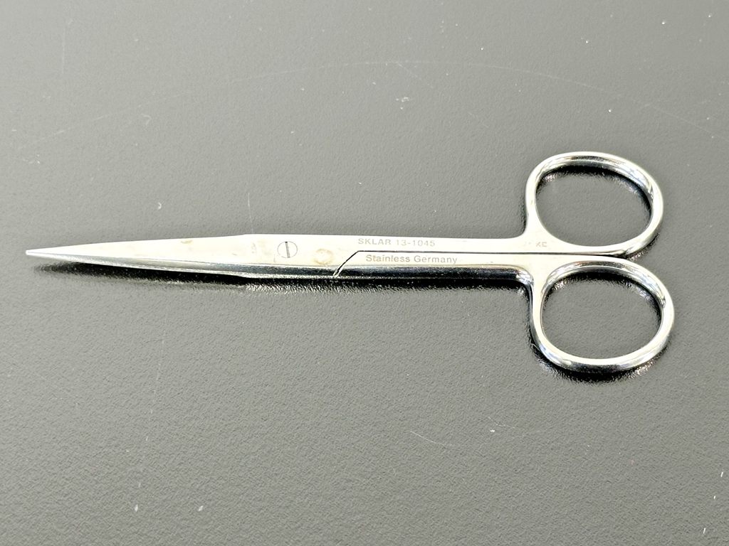 Sklar 13 1045 Straight Sharp Tip Scissors 4.5" German Stainless Steel0