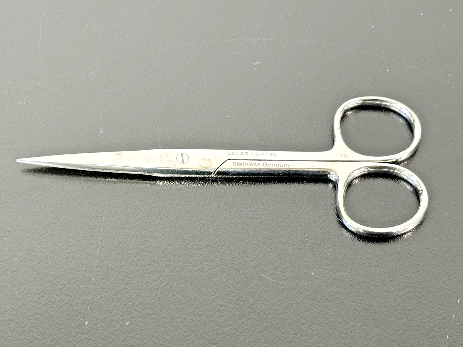Sklar 13 1045 Straight Sharp Tip Scissors 4.5" German Stainless Steel0