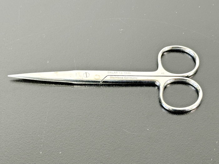Sklar 13 1045 Straight Sharp Tip Scissors 4.5" German Stainless Steel