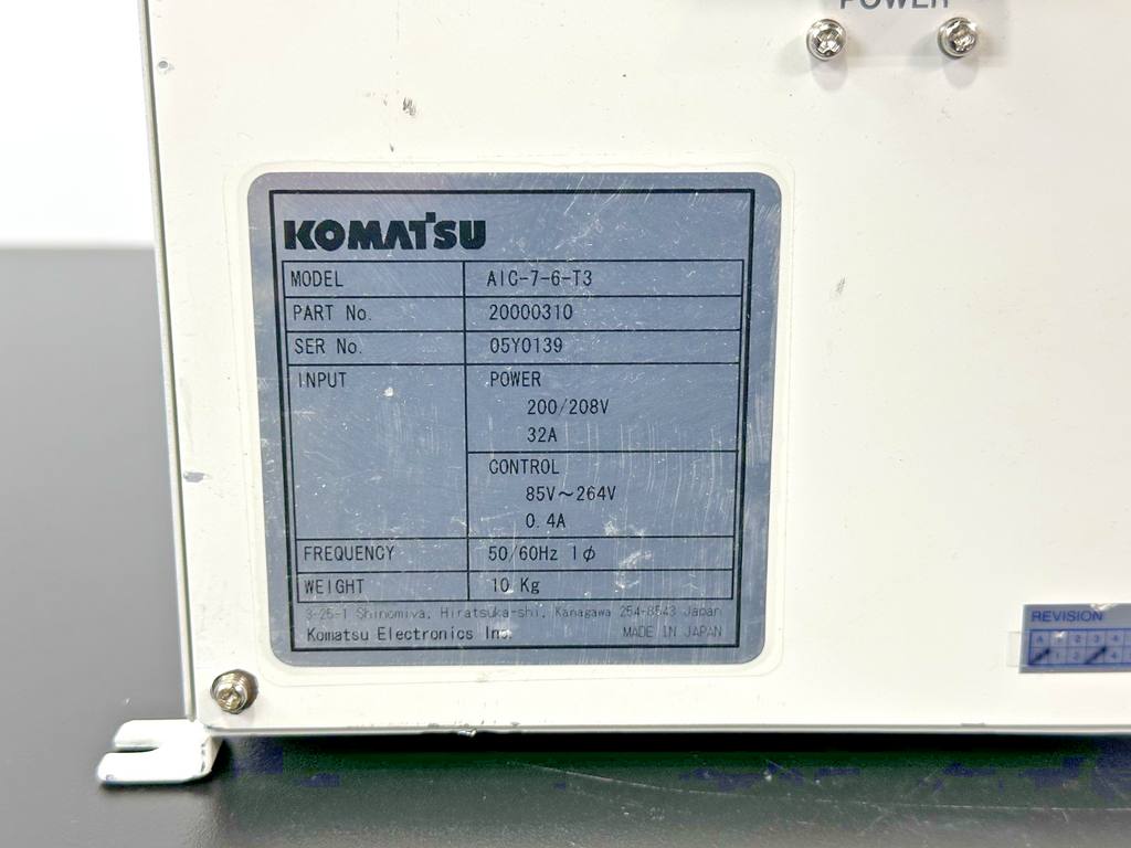Komatsu AIC 7 6 T3 20000310 Temperature Controller For Parts5