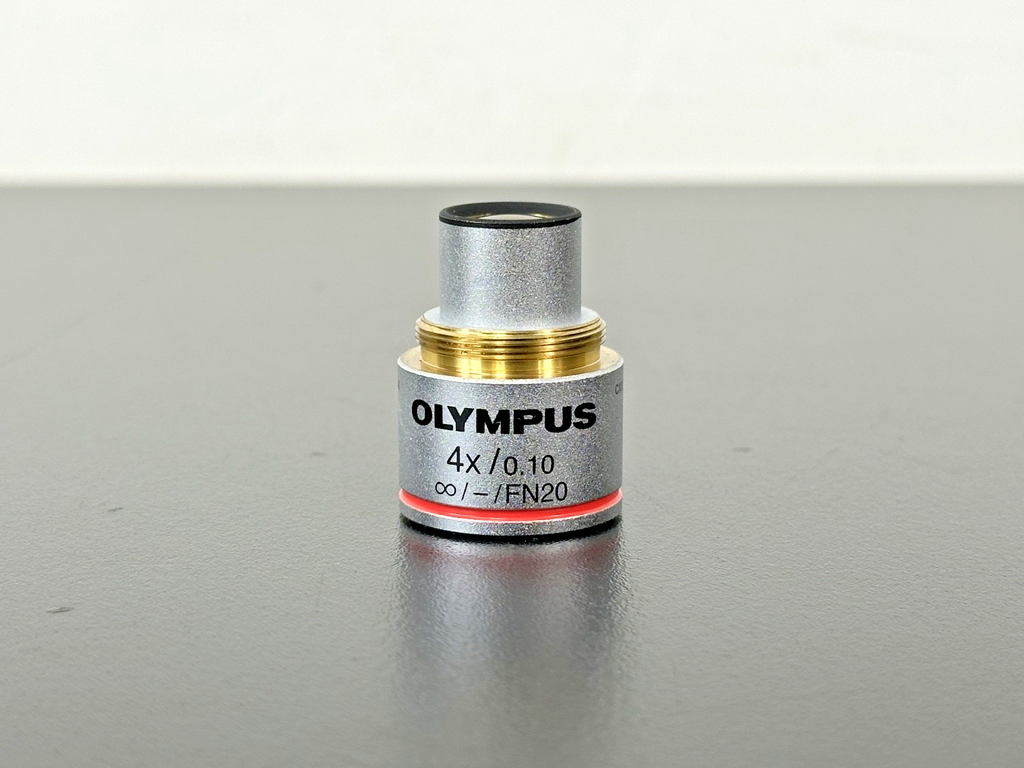 Olympus 4X 0.10 Plan Objective Microscope Lens Infinity FN200