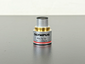Olympus 4X 0.10 Plan Objective Microscope Lens Infinity FN200