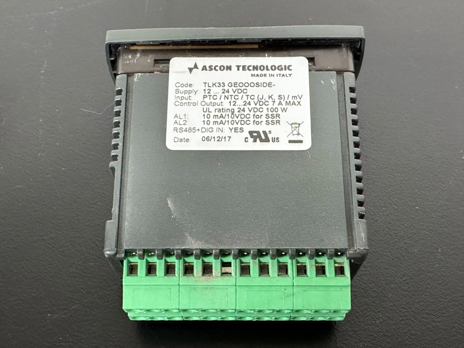 Ascon Tecnologic TLK33 GE000SIDE Digital Temperature Controller 24VDC RS4852
