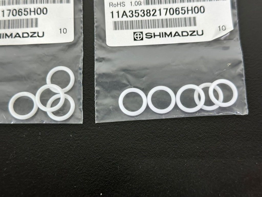Lot of 2 Shimadzu 036 11408 84 PTFE P10 O Ring Set HPLC LC Seals New1
