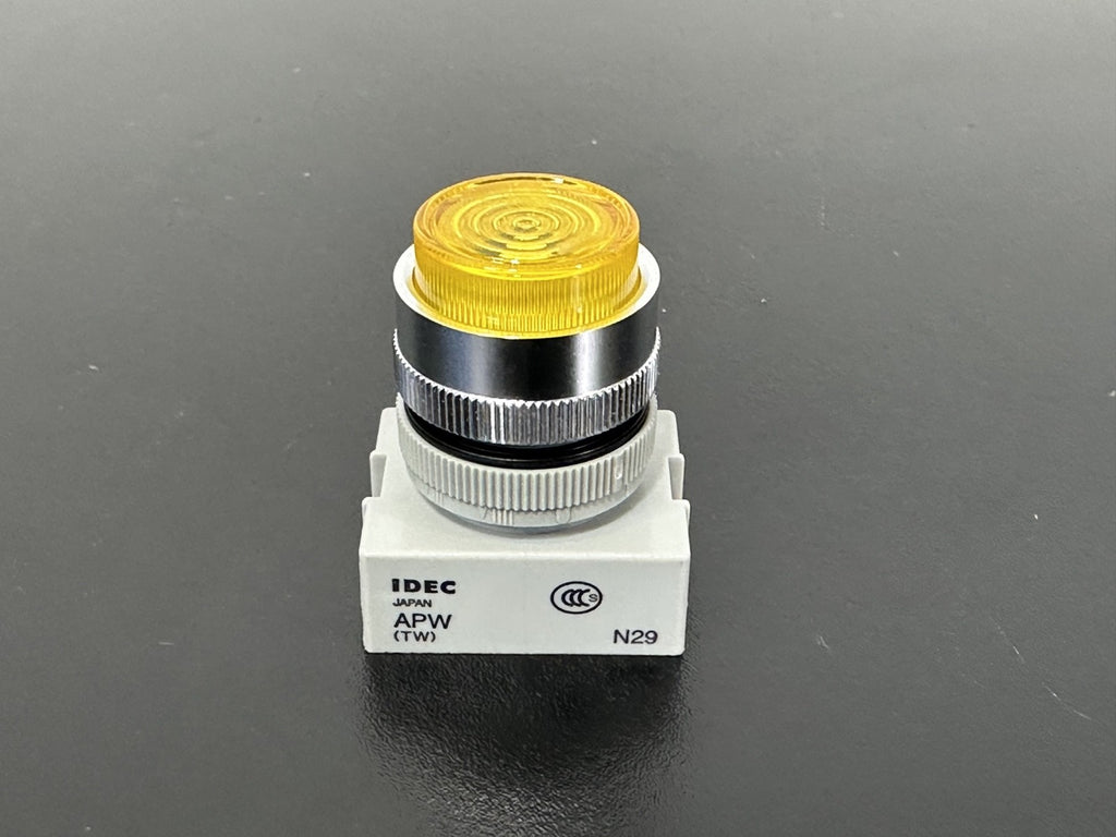 IDEC APW N29 Amber Yellow 22mm Pilot Indicator Light Lamp1