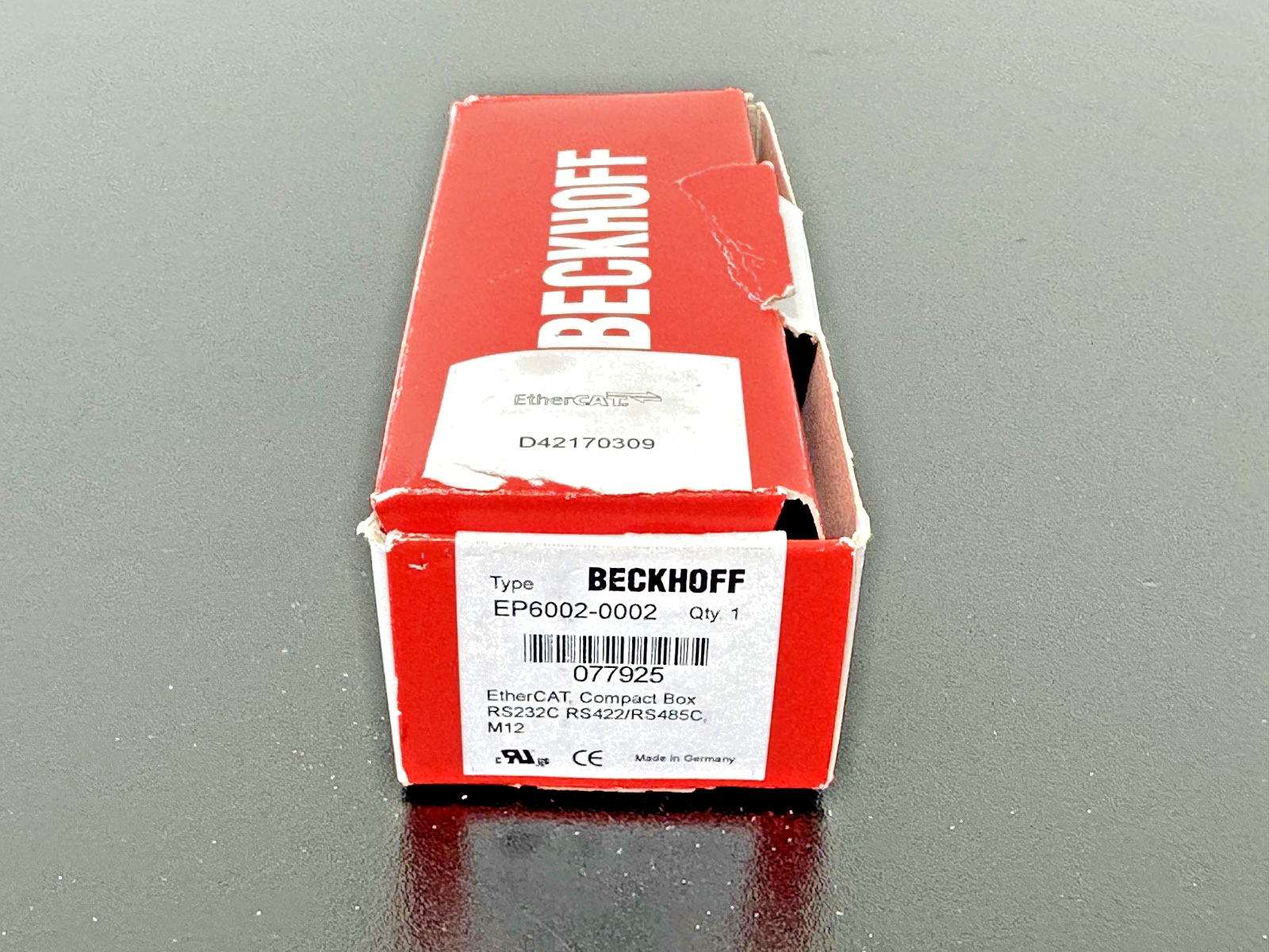 Beckhoff EP6002 0002 EtherCAT Compact Box RS232C RS422/RS485 M12 Open Box2