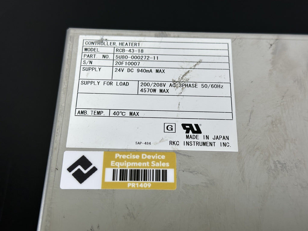 RKC Instrument RCB 43 18 Heater Controller 5U80 000272 11 24VDC 3PH1