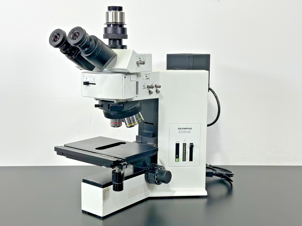 Olympus BX60MFS Trinocular Metallurgical Microscope w/5 MPlan Objectives Working1