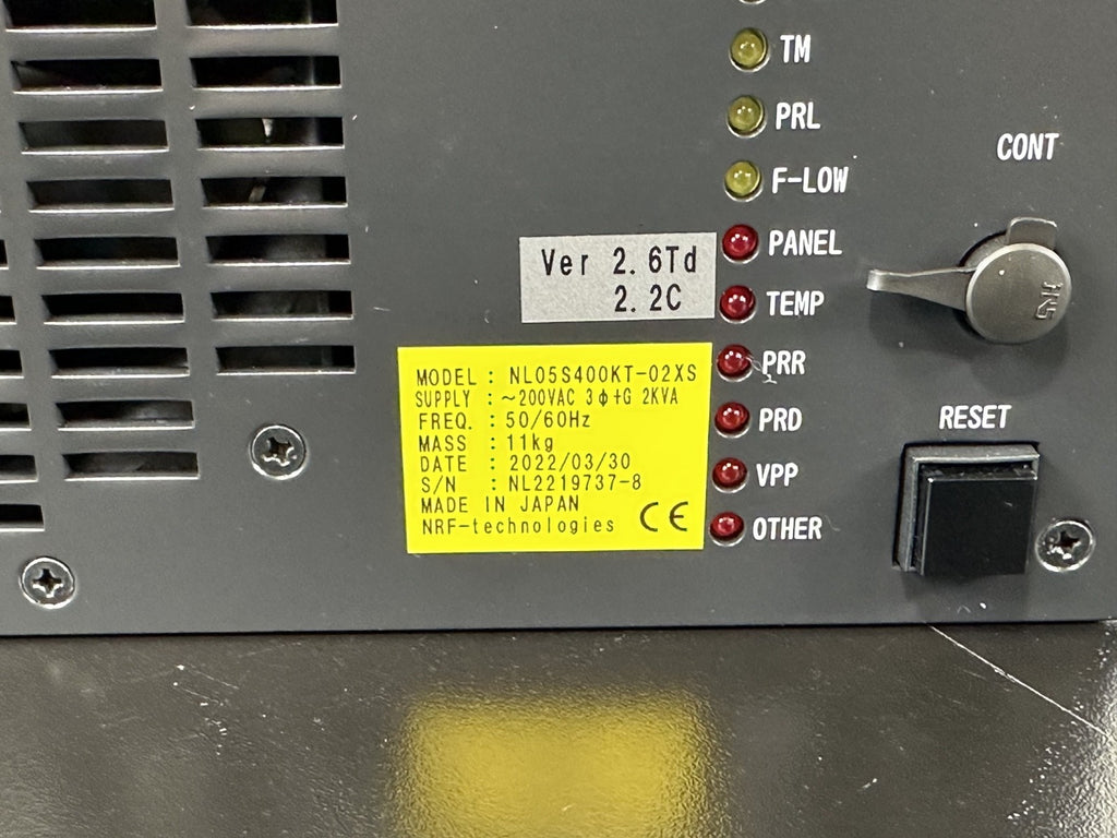 NRF Technologies NL055400KT 02XS RF Generator Power Supply 2kVA1