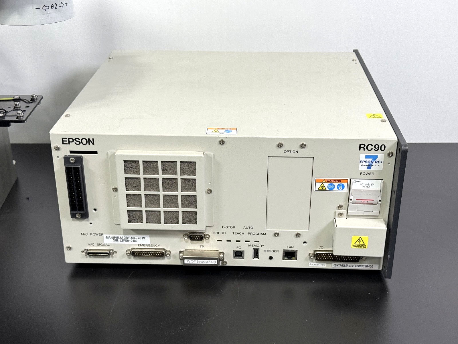 Seiko Epson LS3 401S 4 Axis SCARA Robot w/ RC90 Controller 200–240VAC1