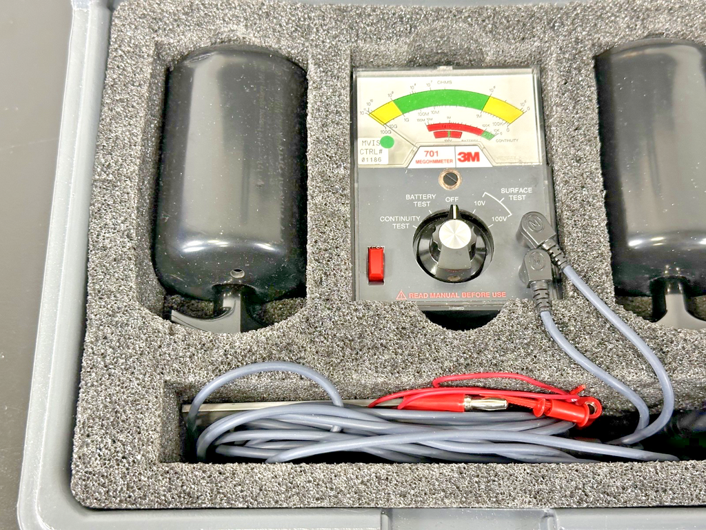 3M 701 Megohmmeter Static Control Surface Resistance ESD Test Kit w/ Weights2