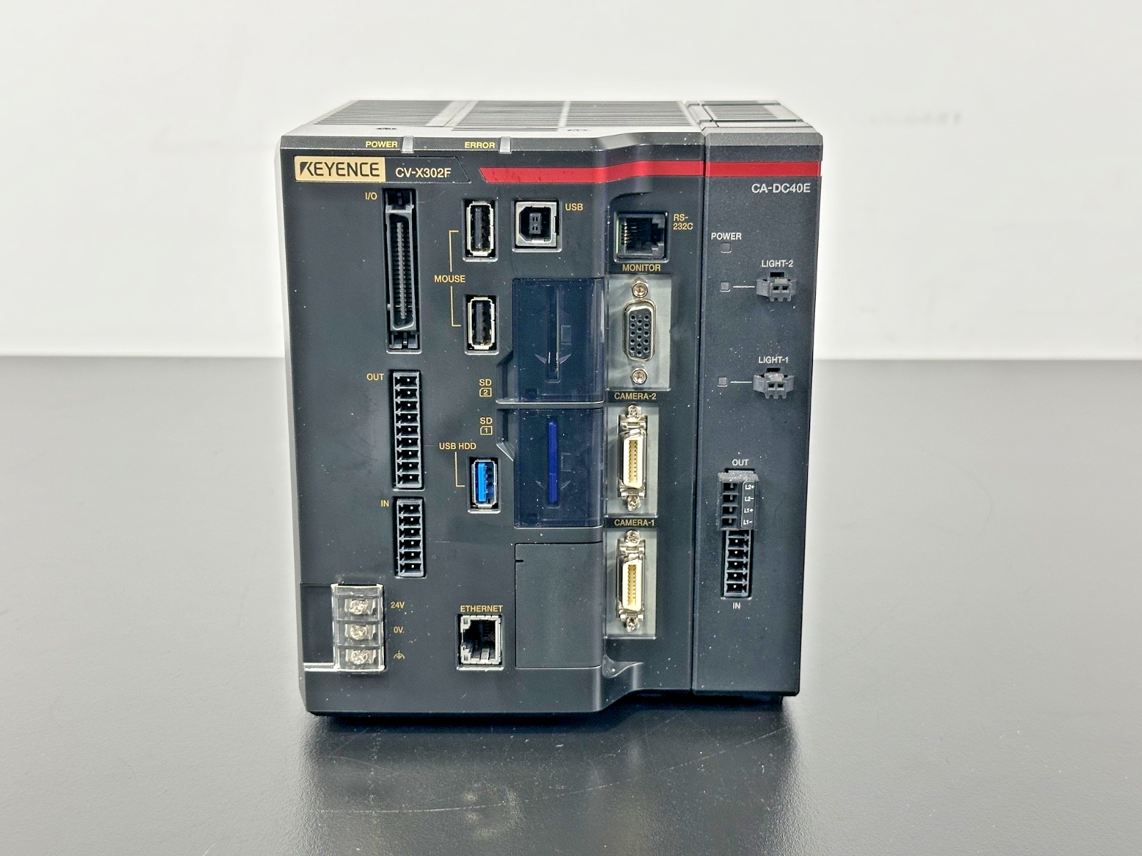 Keyence CV X302F Vision Controller w/ CA DC40E Expansion Unit0