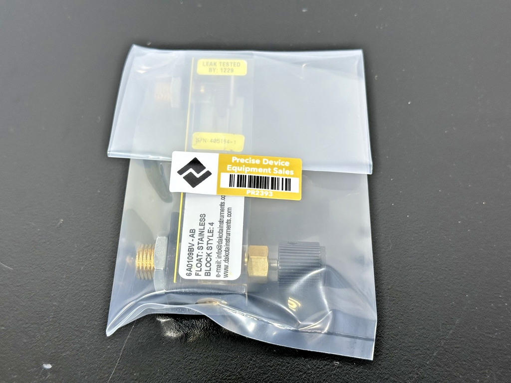 Dakota Instruments 6A0109BV AB Variable Area Air Flow Meter Rotameter Used3