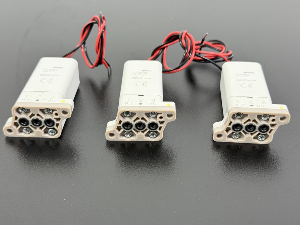SMC LVM205R 5A Q Pneumatic Solenoid Valve Lot of 3 – Made in Japan2
