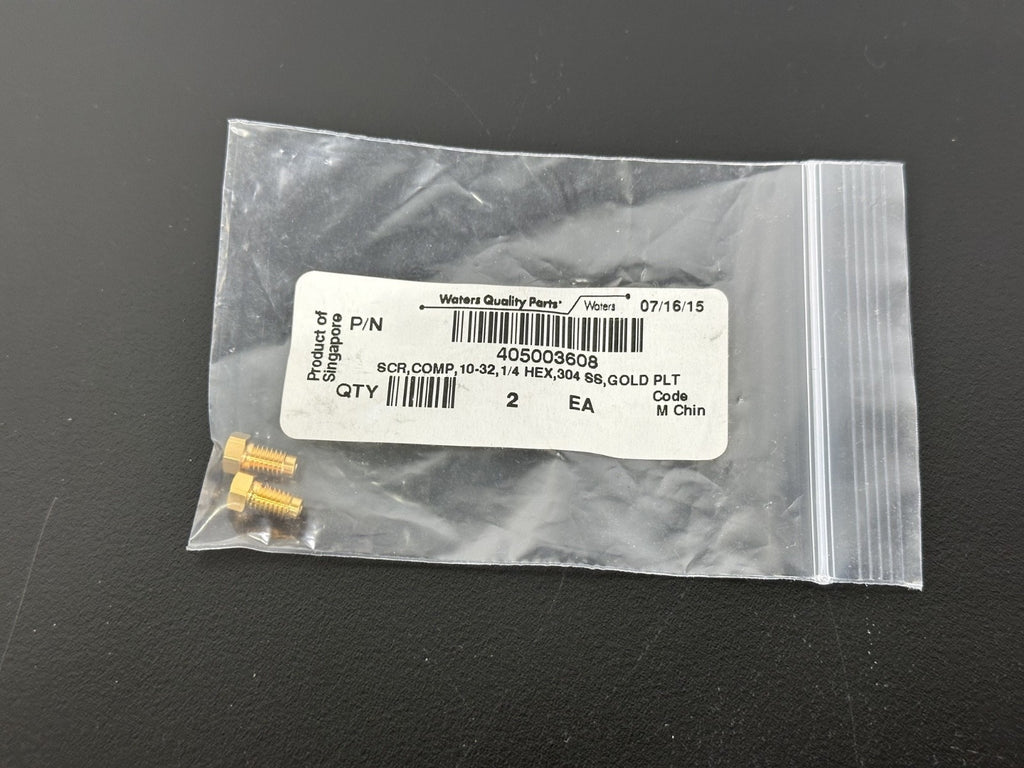 Waters 405003608 Gold Plated 304 Stainless Steel Screw Set Qty 20