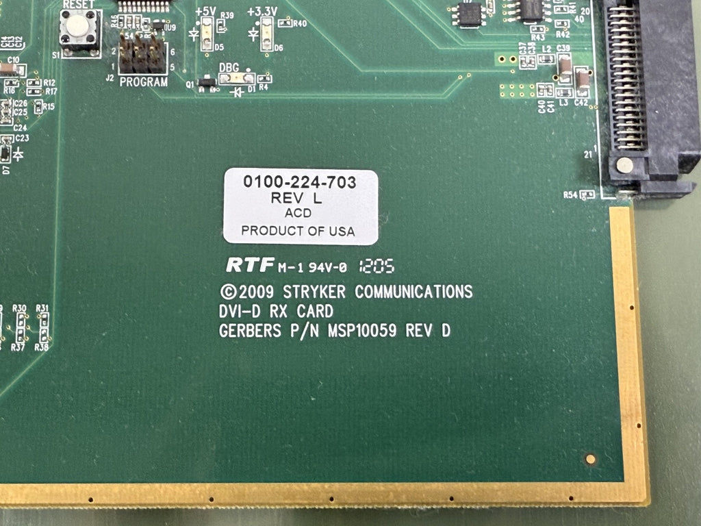 STRYKER COMMUNICATIONS DVI D RX CARD2