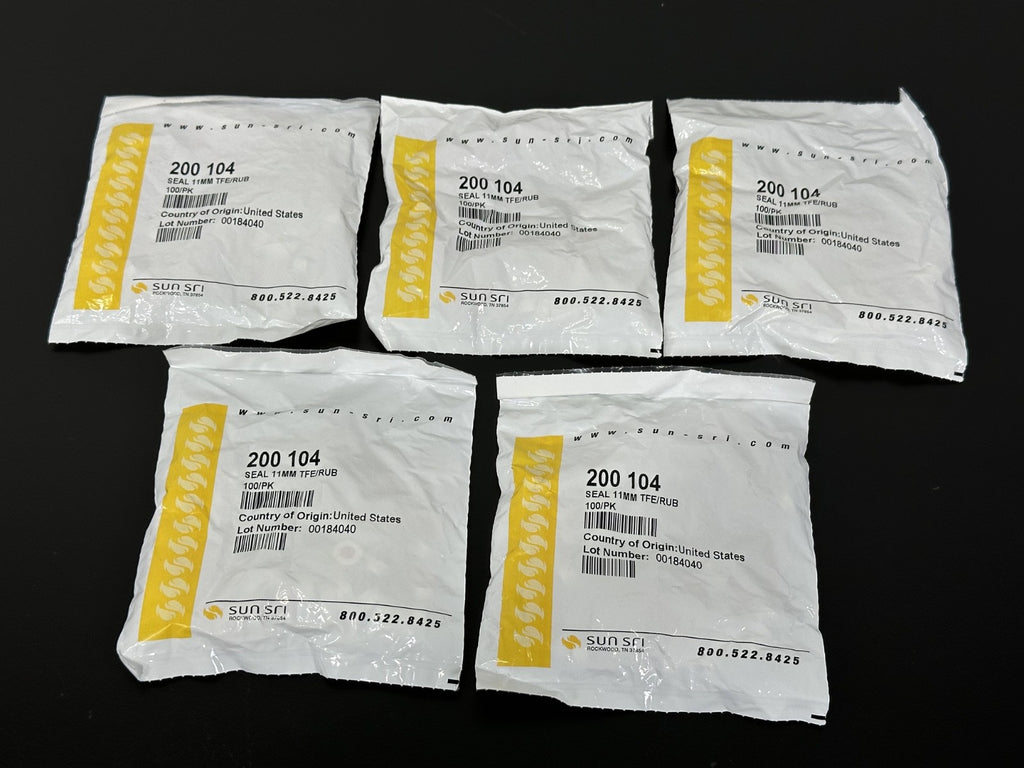 Lot of 5 Sun Sri 200104 Seal 11mm TFE/RUB Seals 100/Pk New0