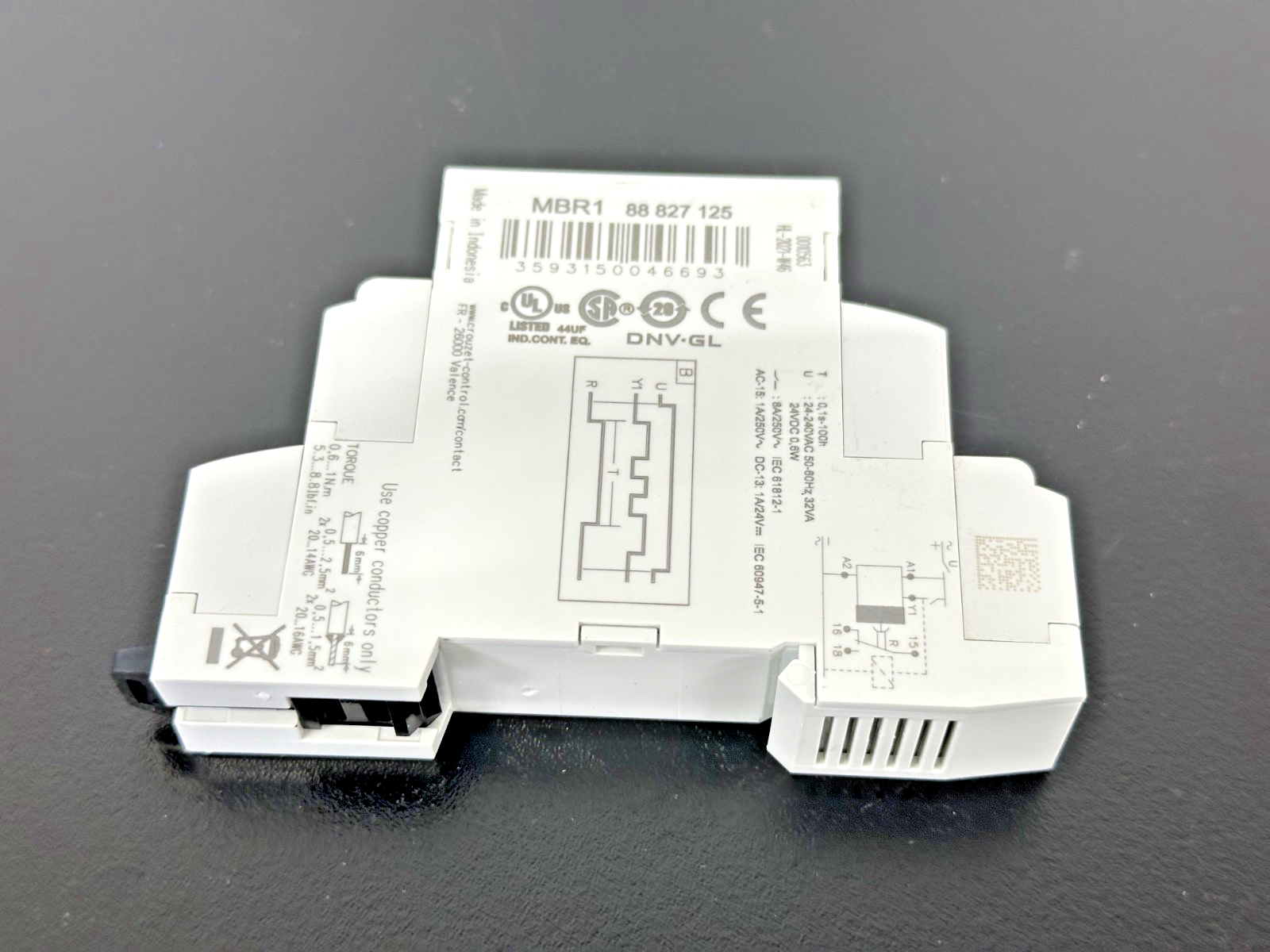 Crouzet MBR1 88 827 125 Multifunction Time Relay Timer Module DIN Rail3