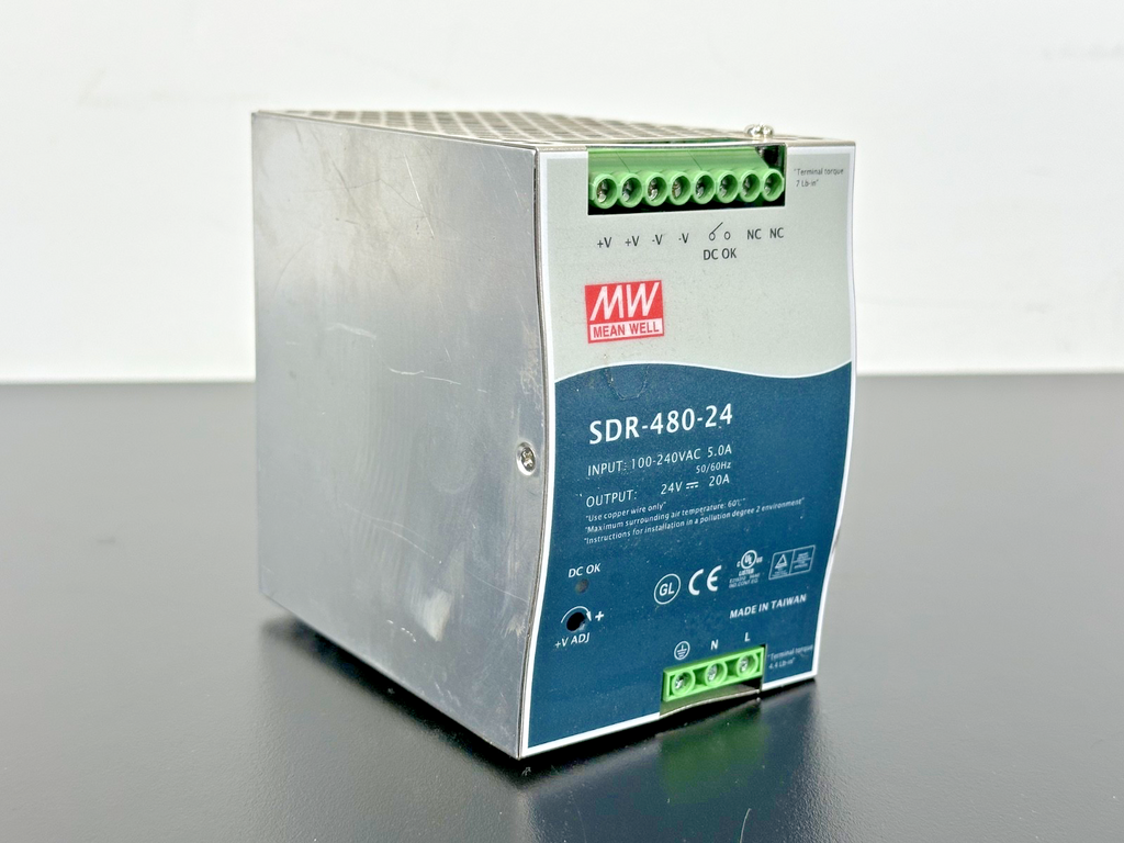 Mean Well SDR 480 24 480W 24V 20A AC DC DIN Rail Power Supply Used Untested0