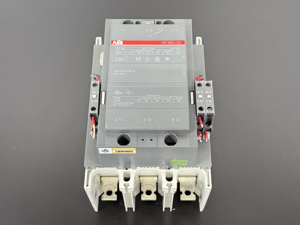 ABB 3 Pole Contactor AF460 30 1000V 650A 500HP, 100 250 Volt AC/DC Coil0
