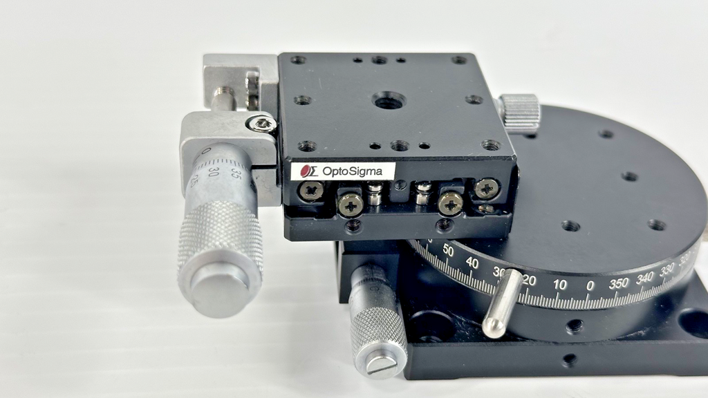 OptoSigma Manual XY Linear & 360° Rotation Stage Micrometer Assembly2