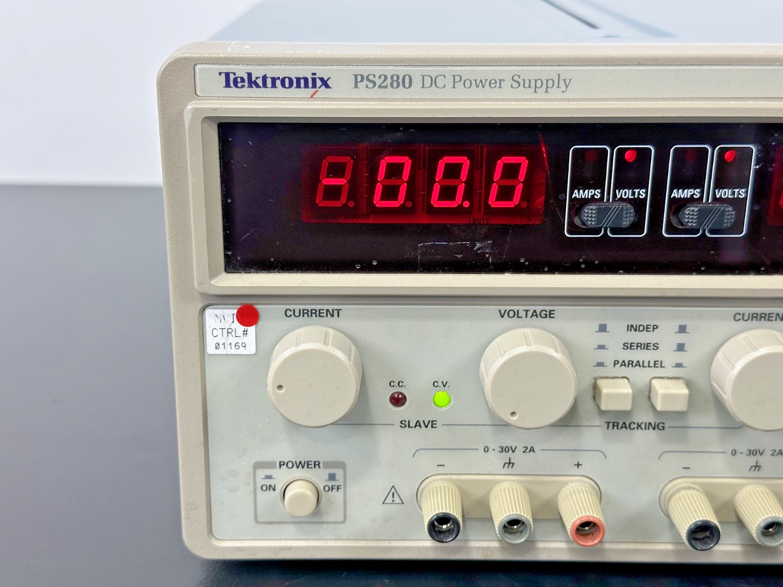 Tektronix PS280 Triple Output DC Power Supply 30V 2A 5V 3A Powers On Working1