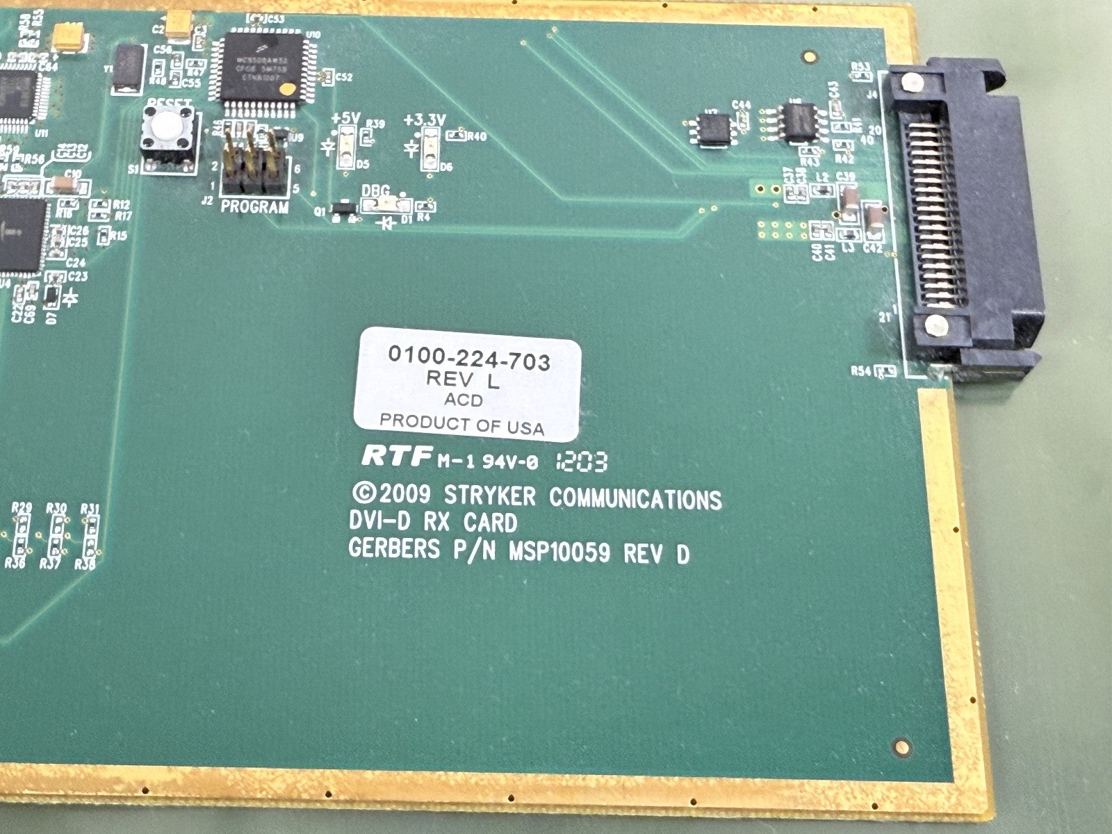 STRYKER COMMUNICATIONS DVI D RX CARD2