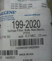 Nalgene 199 2020 Filter PTFE 0.2 Micron 25 mm Pack of 503