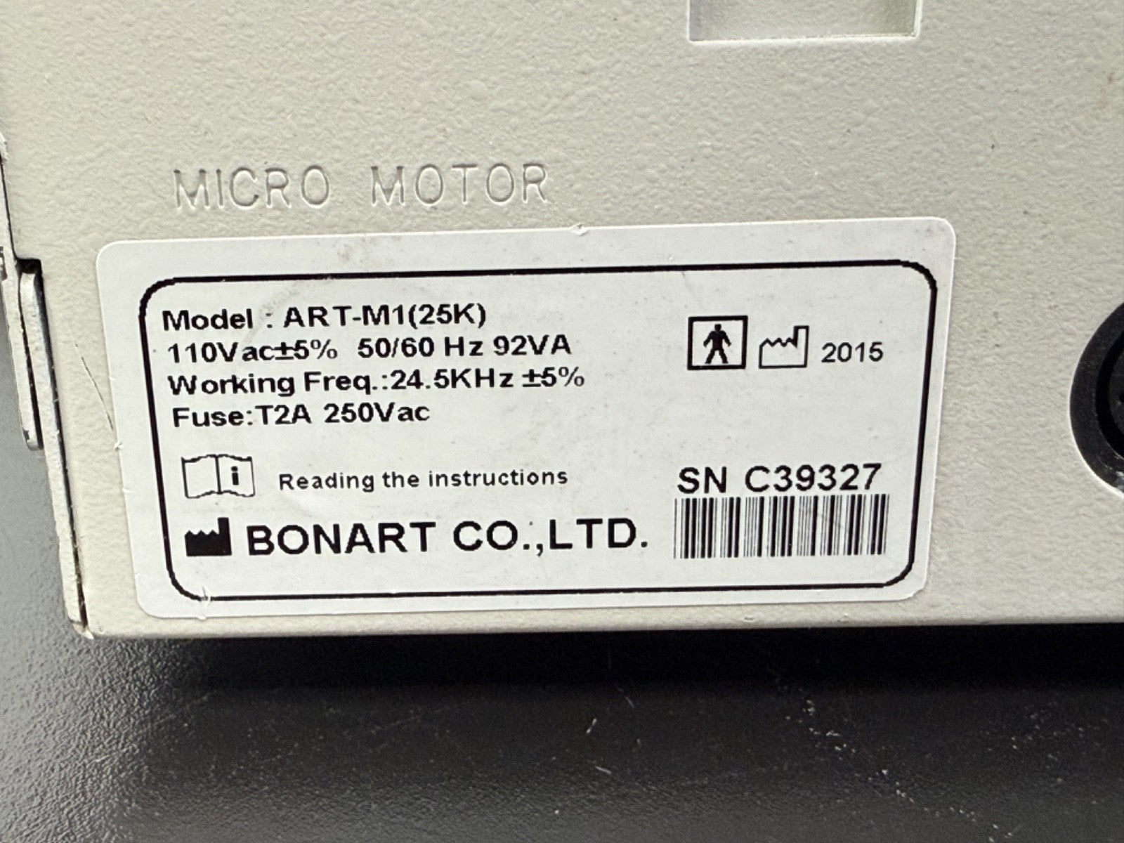 Bonart ART M1 25K Dental Ultrasonic Scaler Unit – For Parts / Not Working3