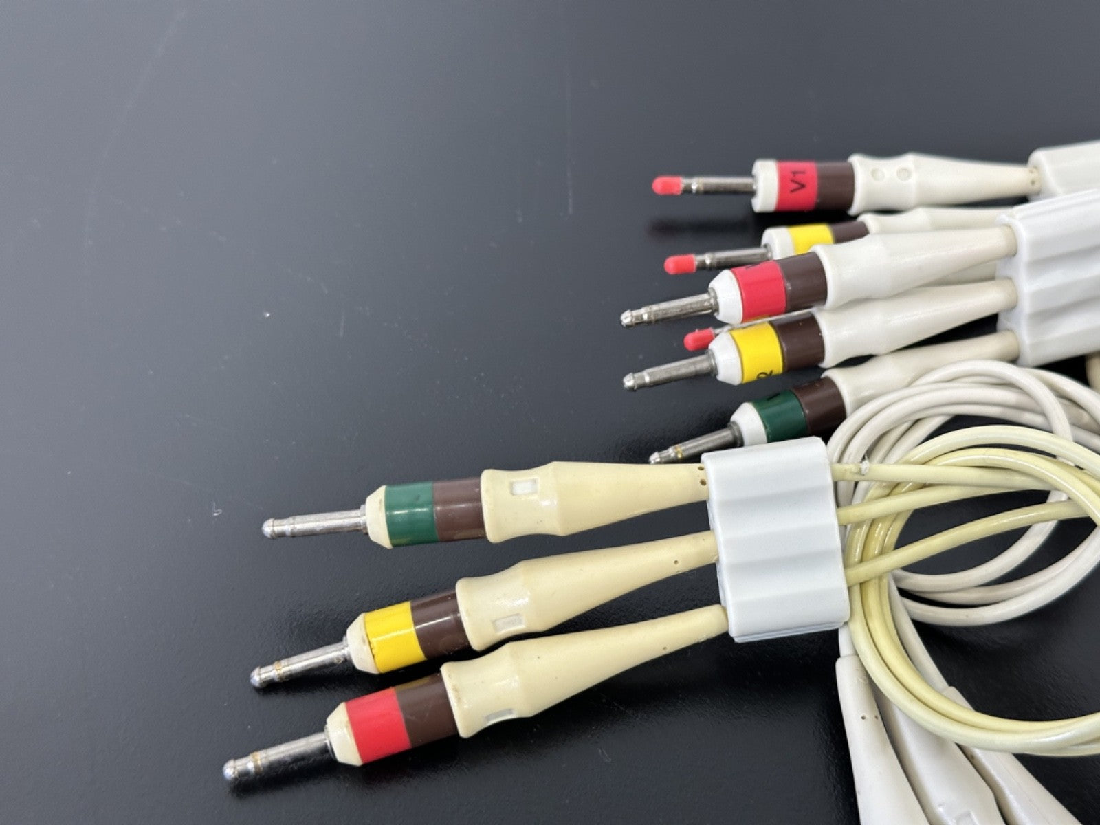 Philips V1 V3 ECG EKG Precordial Lead Set Lot of 4 Patient Monitor Cables1