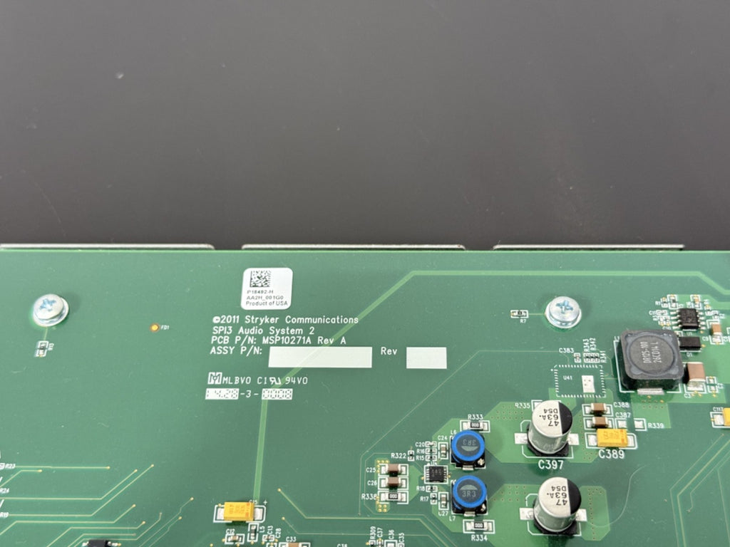 Stryker Communications SPI3 Audio Module MSP10271A Rev A Audio System 23