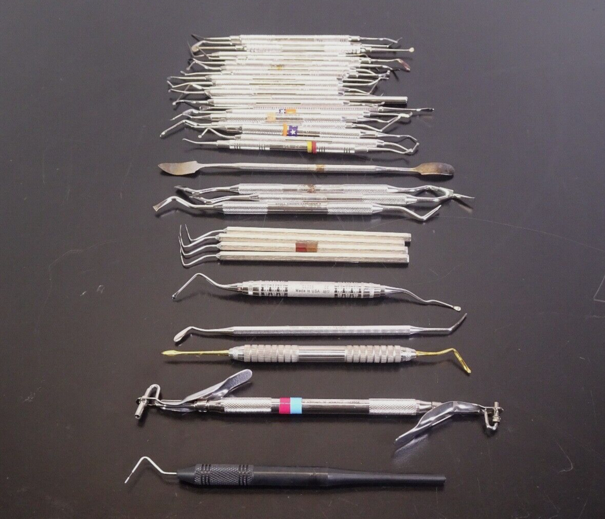 Huge Mixed Lot Dental Curettes American Eagle, Hu Friedy0