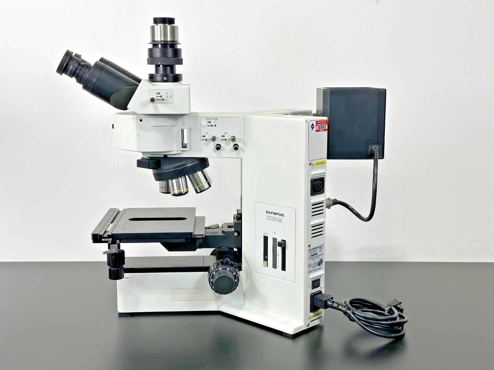 Olympus BX60MFS Trinocular Metallurgical Microscope w/5 MPlan Objectives Working3