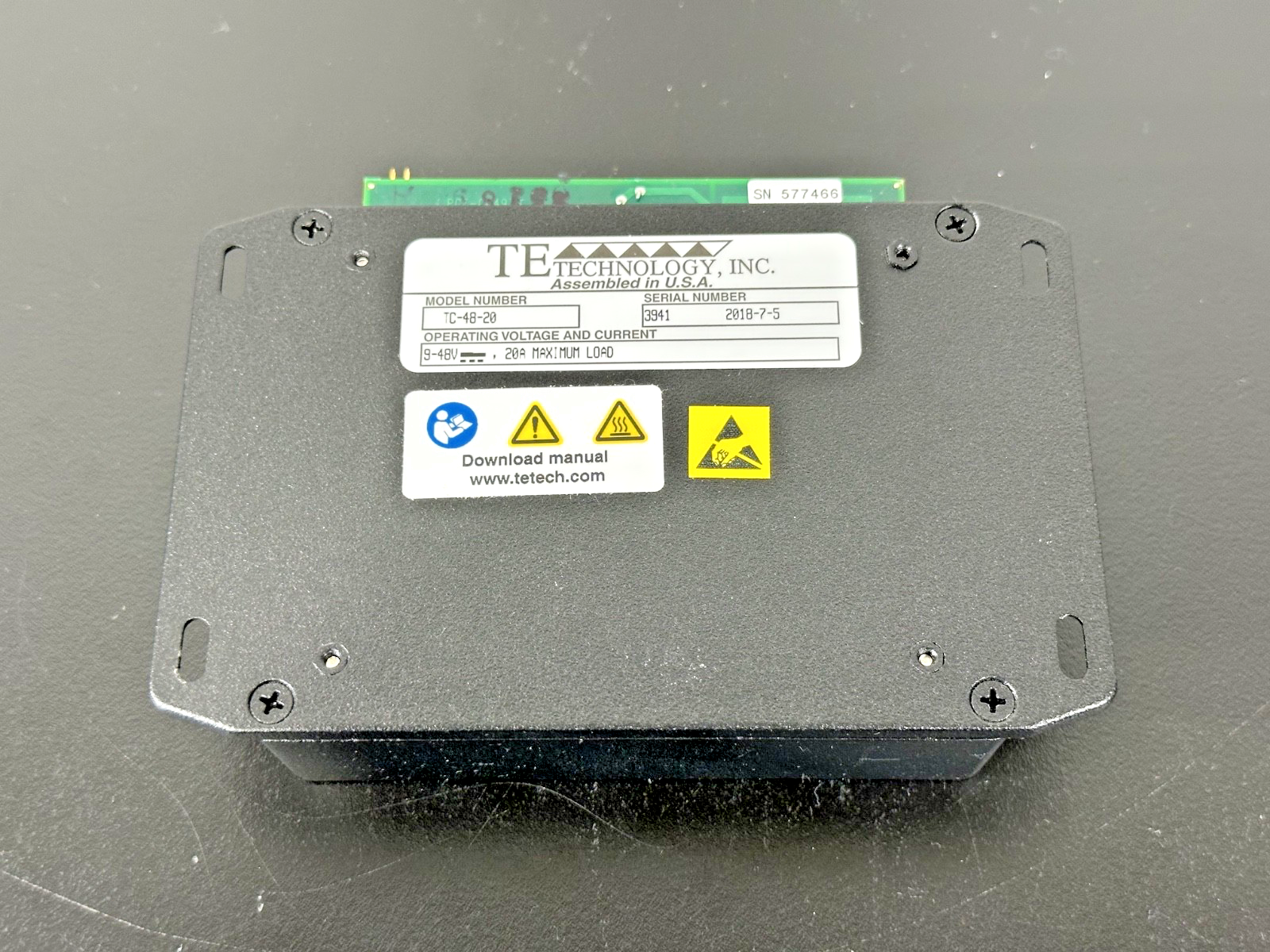 TE Technology TC 48 20 Thermoelectric Temperature Controller 9 48VDC 20A2