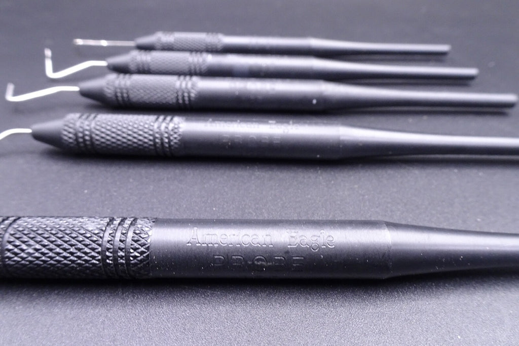 Lot x5) American Eagle Dental Probe 12b #12 Black Periodontal Instruments3