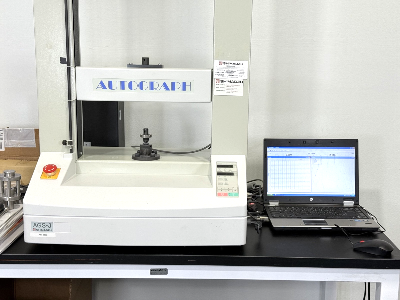 SHIMADZU AGS J 10kN Universal Testing Machine Tensiometer W/ Software & Accessor4