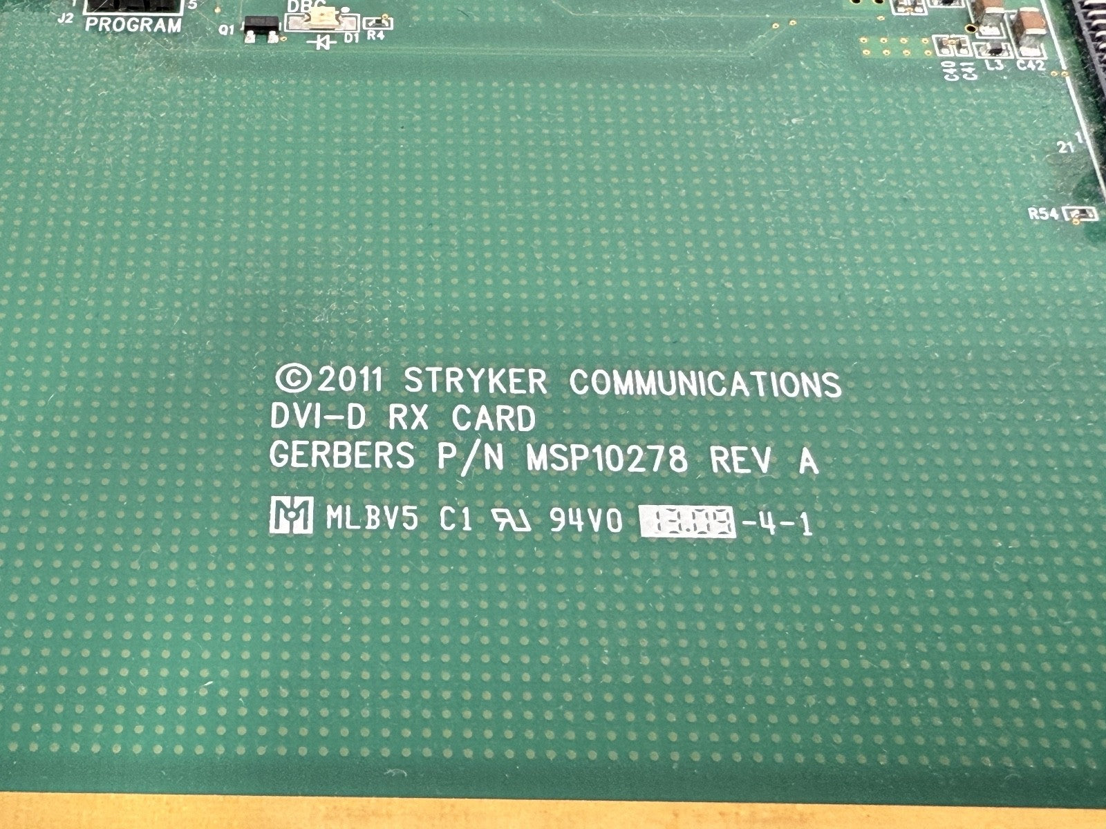 STRYKER COMMUNICATIONS DVI D RX CARD2