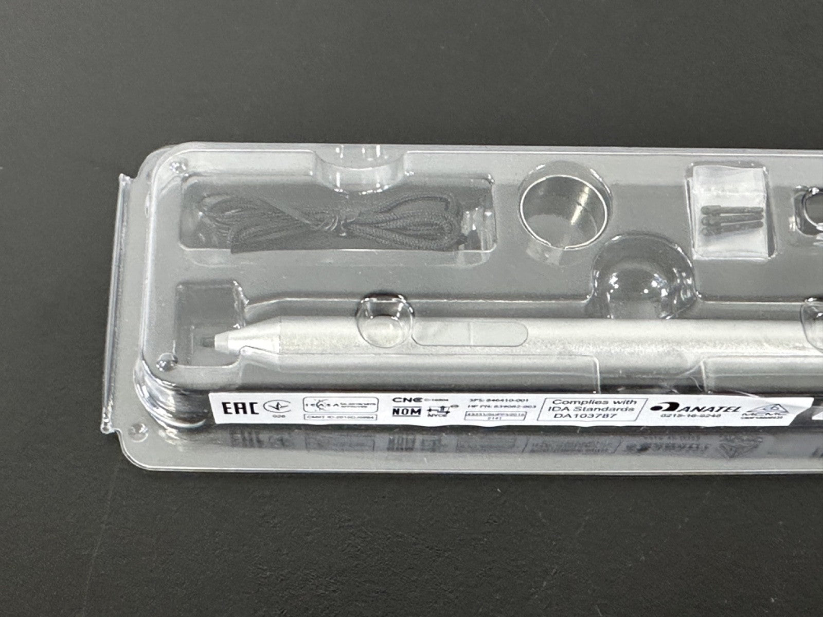 HP 839082 003 846410 001 Active Stylus Pen Silver w/ Accessories New Sealed3